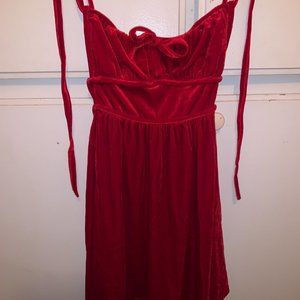 SEXY RED BACKLESS DRESS SOFT MATERIAL FROM SHEIN